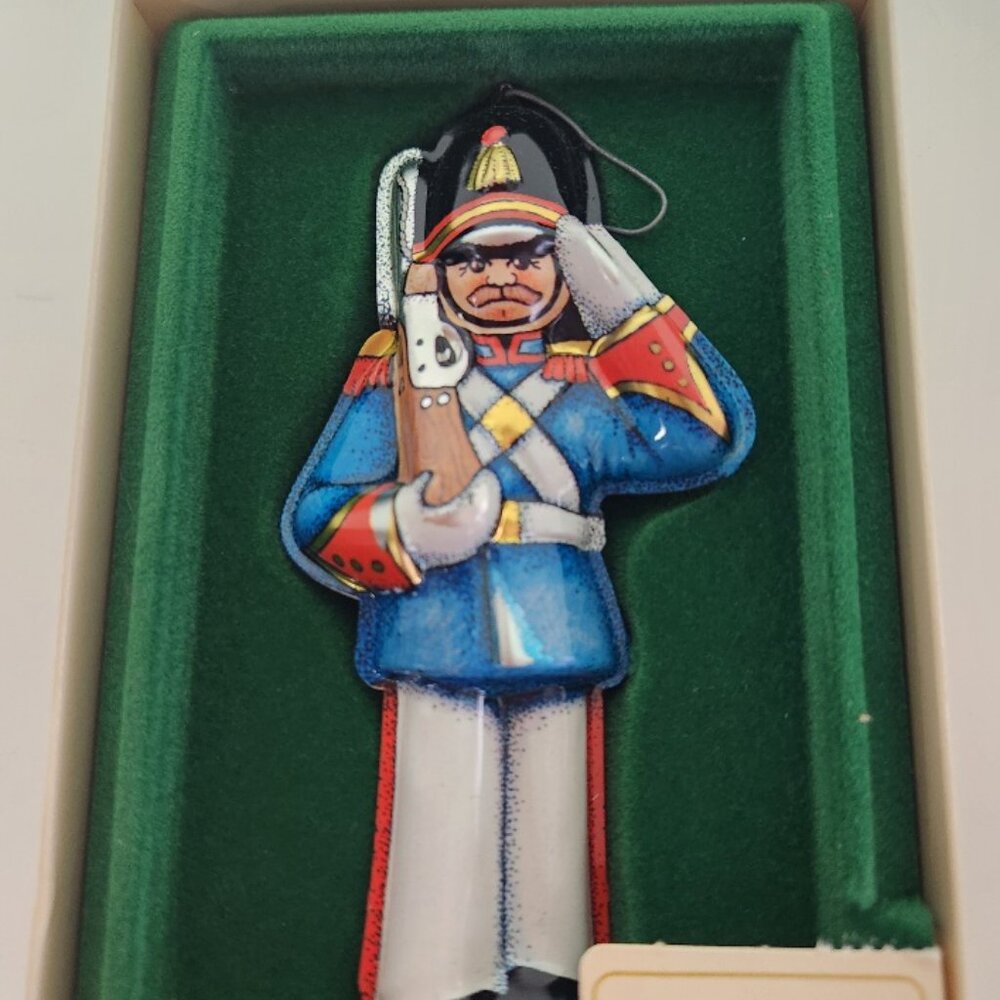 Vintage 1982 Hallmark Tin Soldier Christmas Ornament